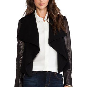 Diane von Furstenberg (DVF) Olympia Leather Sleeve Jacket